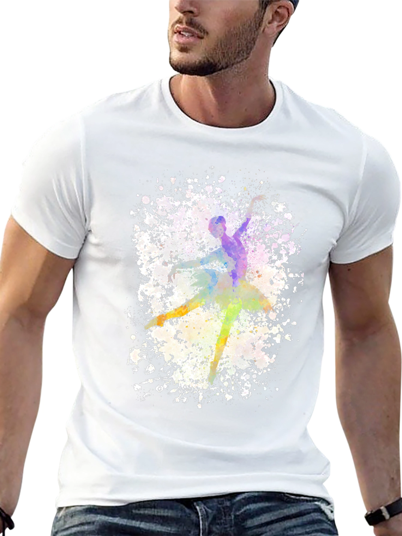 Watercolor Ballerina Graphic T-Shirt