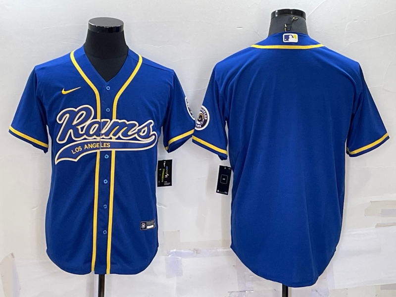 Men's Los Angeles Rams Blue Blank Jerseys