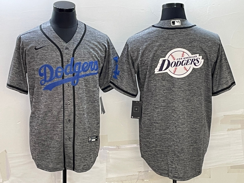 Men's Los Angeles Dodgers Gray Blank Replica Jerseys