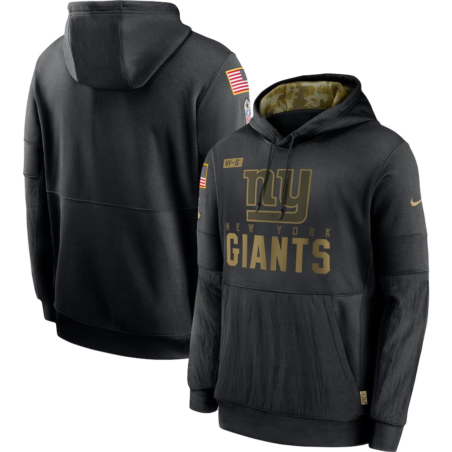 Men's New York Giants NFL 2020 Salute to Service Hoodie1 Black
