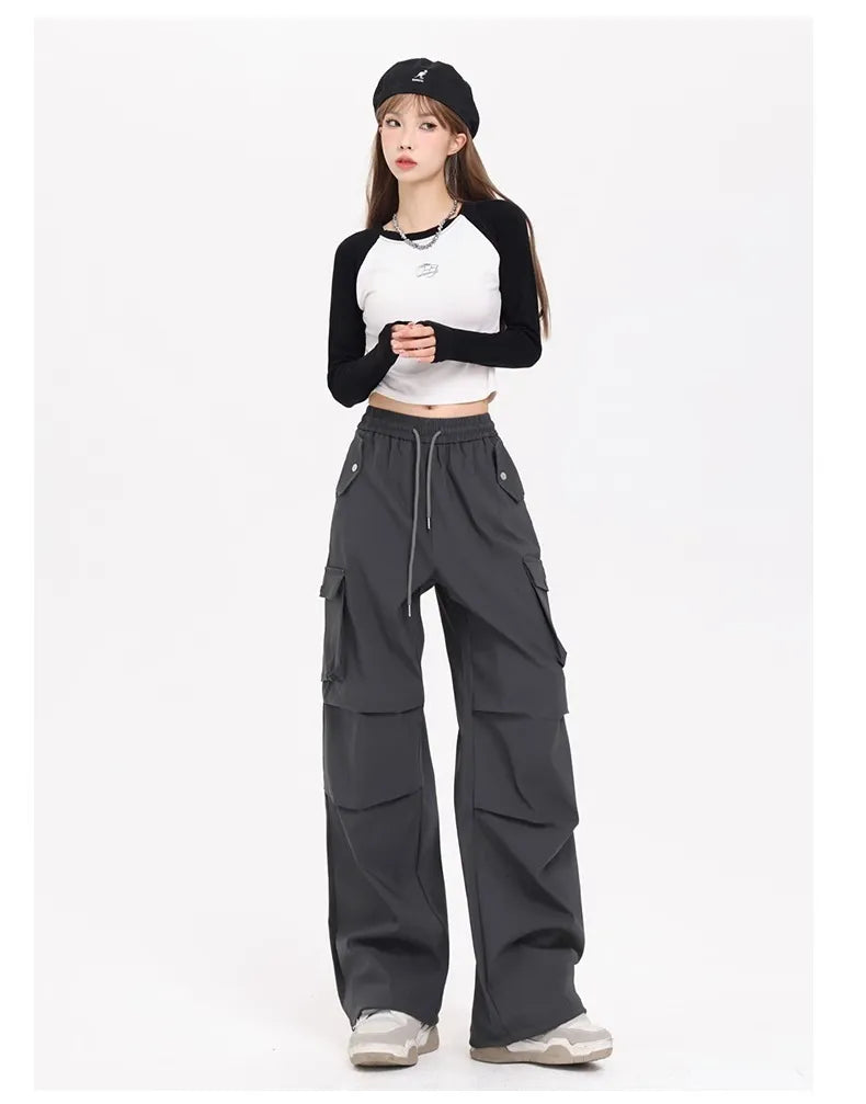 Fashionable Pants Korean Style Niche Drapey Cargo Pants Fo