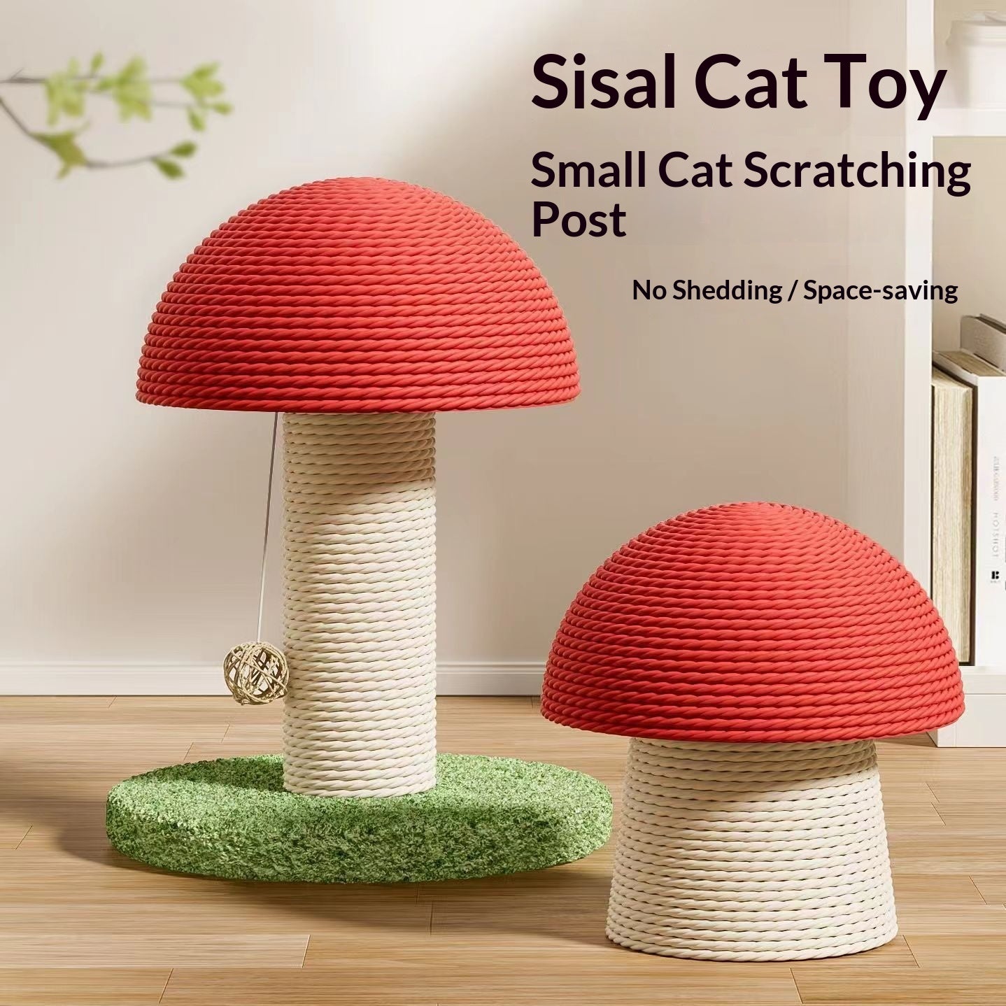 Red Mushroom Cat Scratching Post Cat Toy – Premium Quality, Everyday Convenience