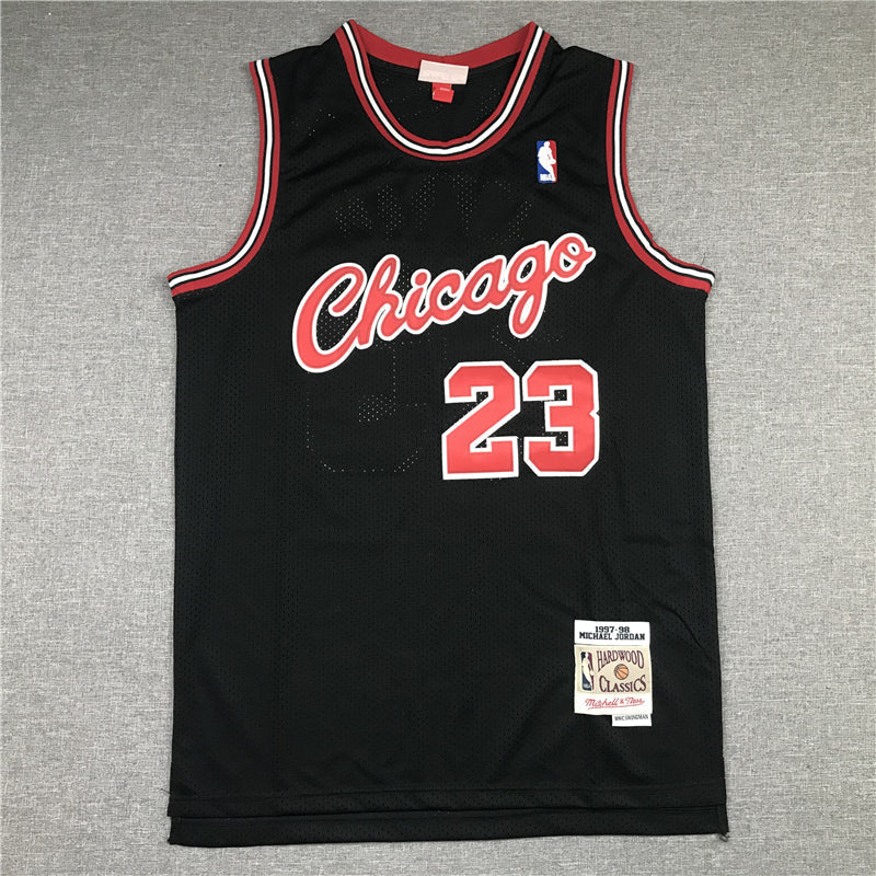 Men's Chicago Bulls Michael Jordan #23 Black 1997-98 Authentic Player Jerseys