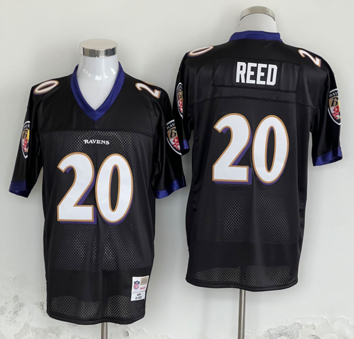 Men's Baltimore Ravens Ed Reed Mitchell & Ness Black Legacy Replica Player Jerseys