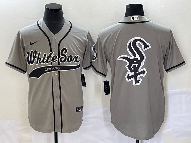 Men's Chicago White Sox Gray Replica Team Jerseys Joint Edition