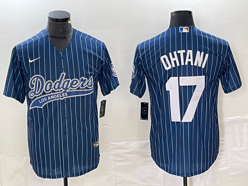 Men's Los Angeles Dodgers Shohei Ohtani #17 Blue Game Jerseys Joint Edition