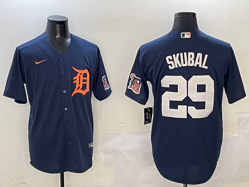 Men's Detroit Tigers Tarik Skubal #29 Navy Limited Player Jerseys