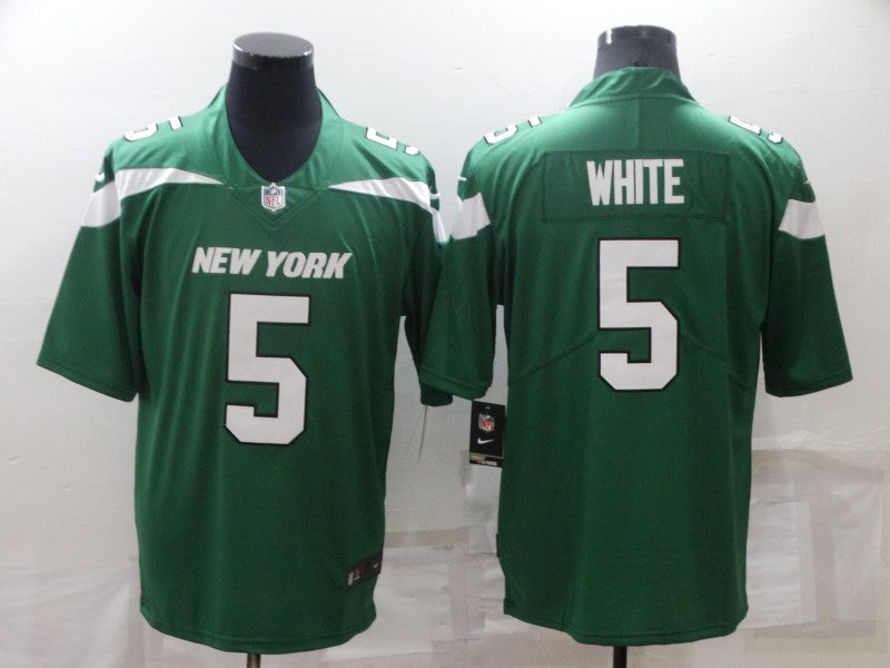 Men's New York Jets Mike White #5 Green Game Jerseys