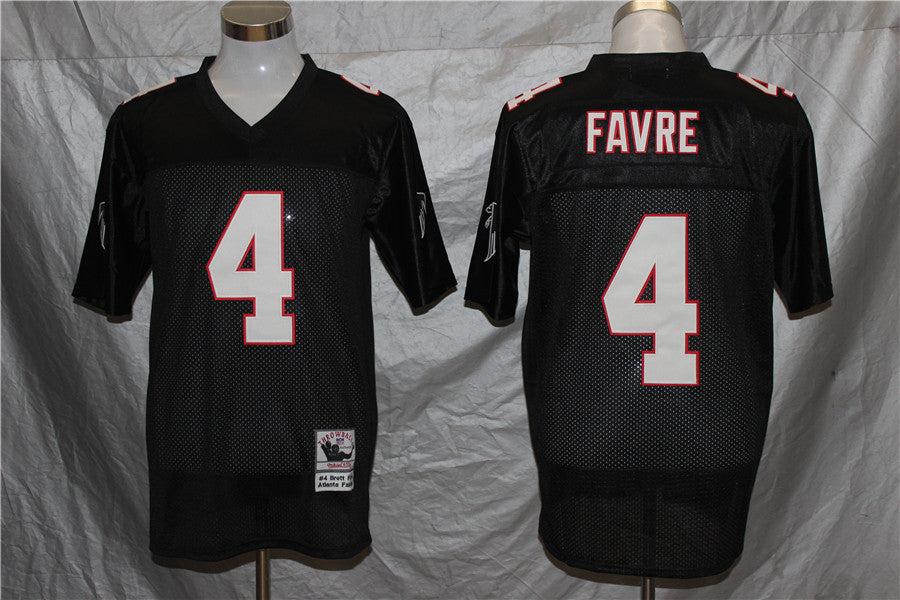 Men's Atlanta Falcons Brett Favre Mitchell & Ness Black Legacy Replica Jerseys