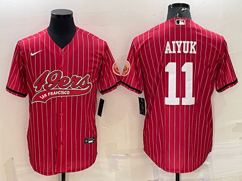 Men's San Francisco 49ers Brandon Aiyuk #11 Red Player Jerseys Joint Edition