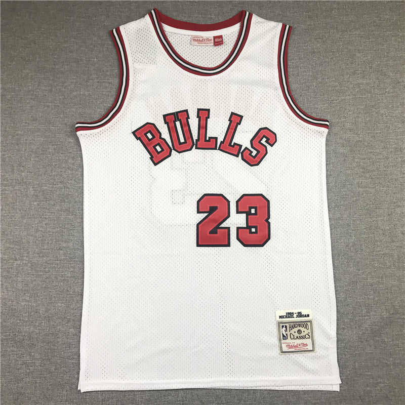 Men's Chicago Bulls Michael Jordan White 1984-85 Hardwood Classics Jerseys