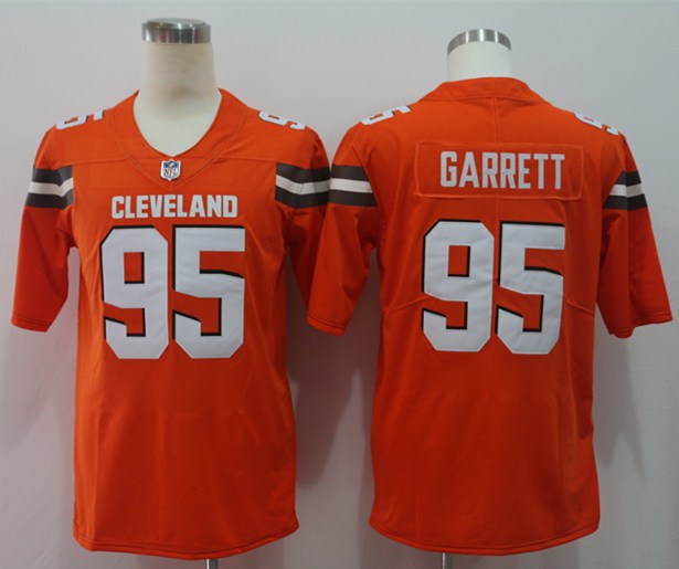 Men's Cleveland Browns Myles Garrett #95 Orange Game Player Jerseys