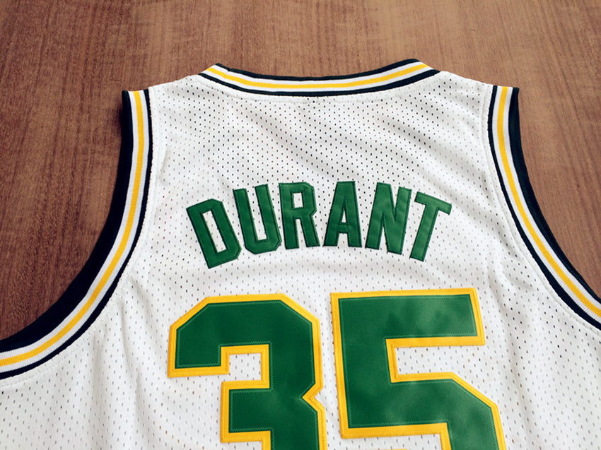 SuperSonics No. 35 Durant Retro White Premium Mesh