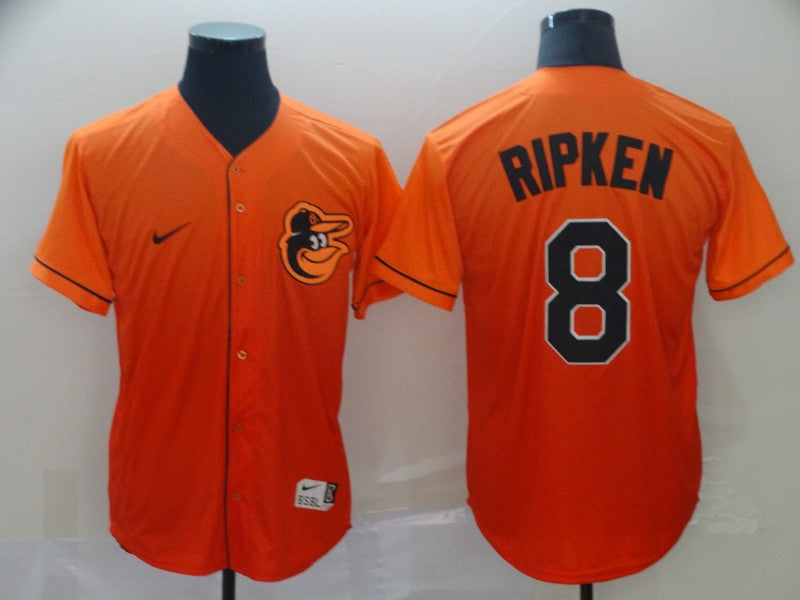 Men's Baltimore Orioles Cal Ripken Jr. #8 Orange Gradient Replica Jerseys