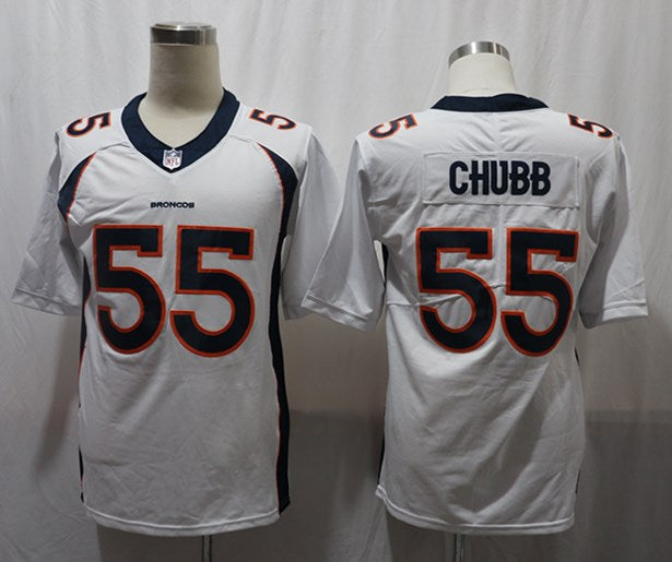 Men's Denver Broncos Bradley Chubb #55 White Game Jerseys