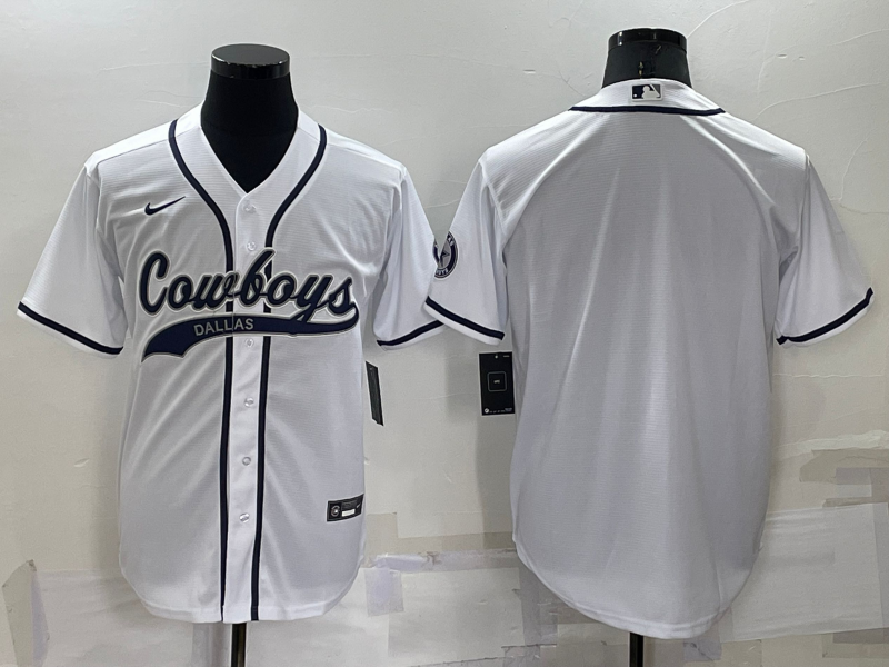 Men's Dallas Cowboys White Blank Jerseys