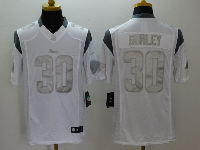 Men's Los Angeles Rams Todd Gurley #30 White Game Jerseys