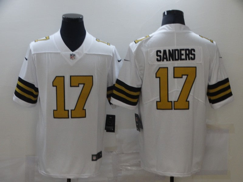 Men's New Orleans Saints Emmanuel Sanders #17 White Player Game Jerseys
