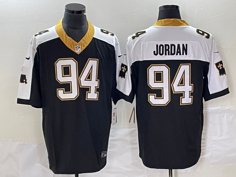 Men's New Orleans Saints Cameron Jordan #94 Black Vapor F.U.S.E. Limited Jerseys