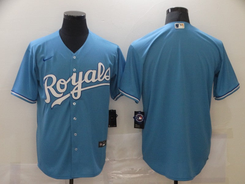 Men's Kansas City Royals Light Blue Alternate Replica Team Blank Jerseys