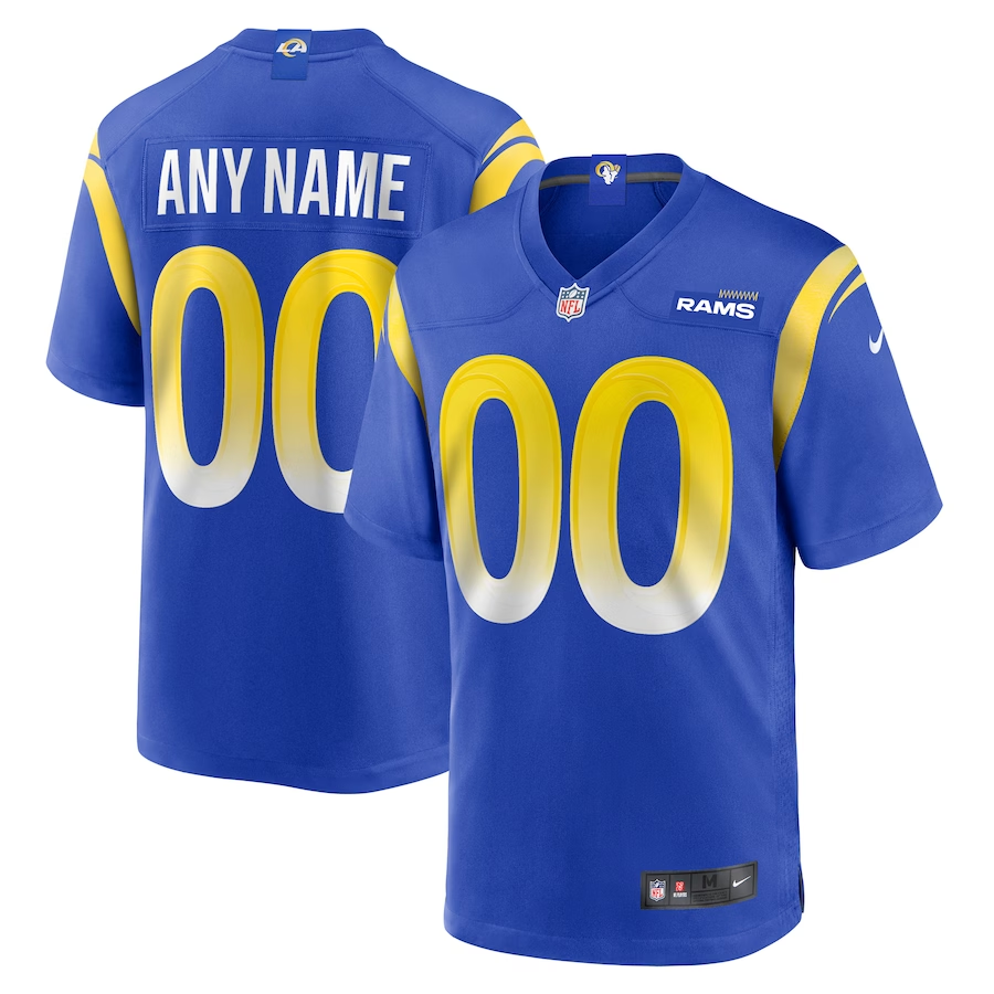 Custom Los Angeles Rams Royal Game Jerseys