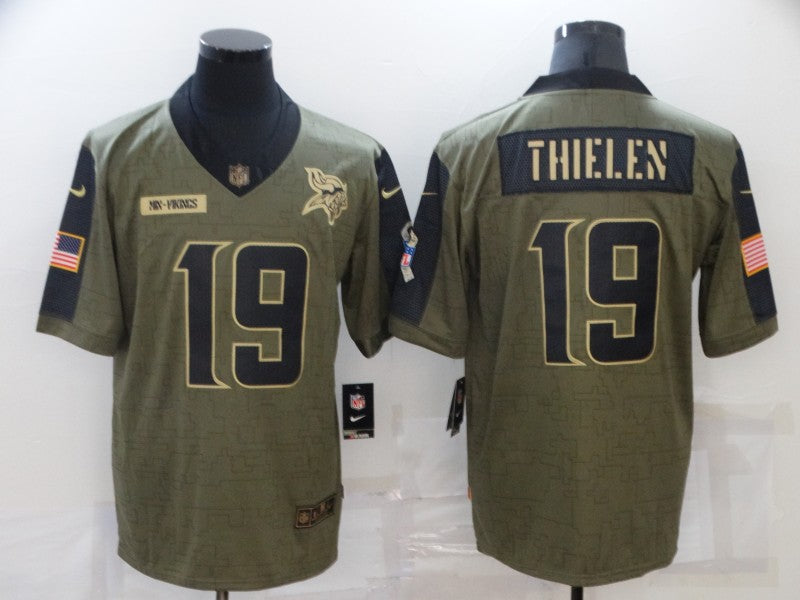 Men's Minnesota Vikings Adam Thielen #19 Brown Player Game Jerseys