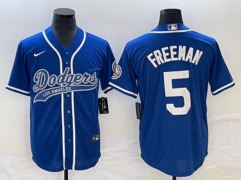 Men's Los Angeles Dodgers Freddie Freeman #5 Royal Player Jerseys Joint Edition