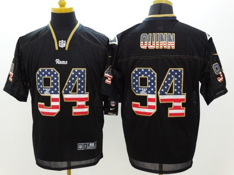 Men's Los Angeles Rams Robert Quinn #94 Black Game Jerseys