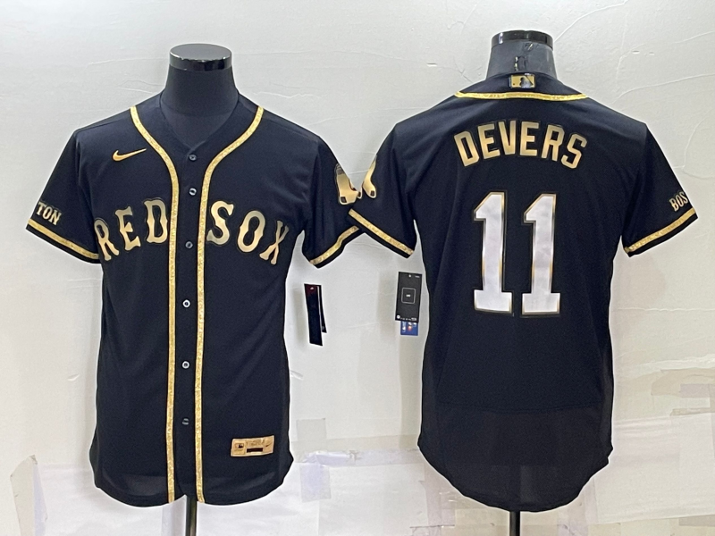 Men's Boston Red Sox Rafael Devers #11 Black Replica Baseball Jerseys