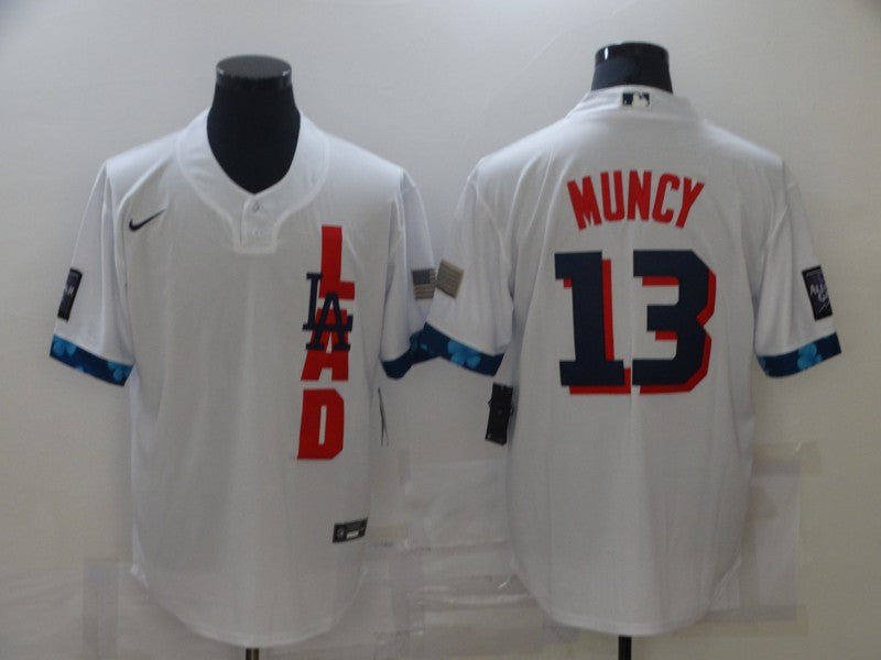 Men's Los Angeles Dodgers Max Muncy #13 White All Star Player Jerseys