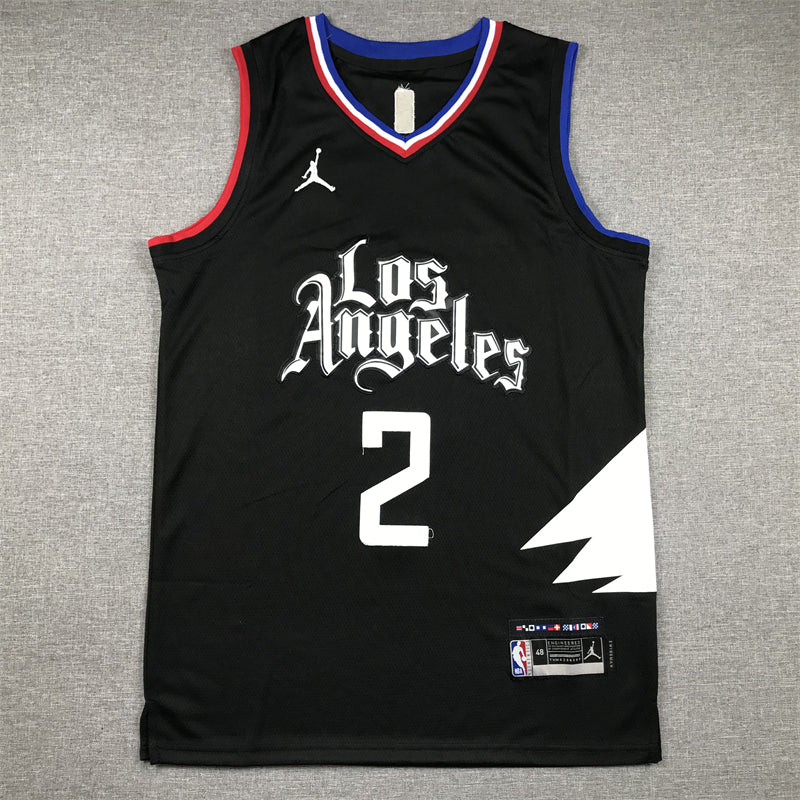 Men's LA Clippers Kawhi Leonard Jordan Brand Black 2022/23 Statement Edition Swingman Jerseys