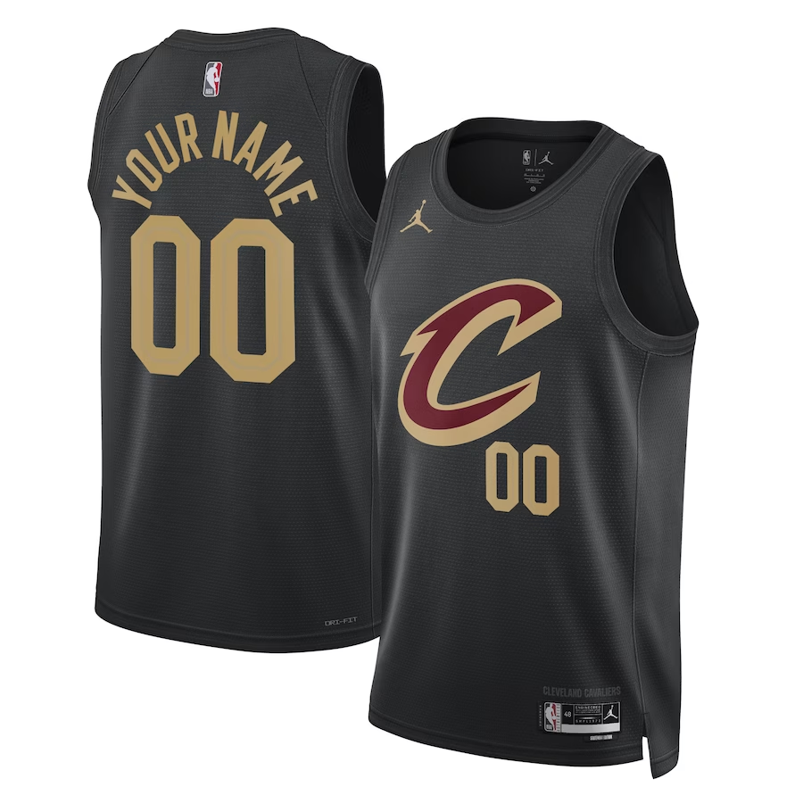 Men's Cleveland Cavaliers Black 2022/23 Swingman Custom Jerseys - Statement Edition