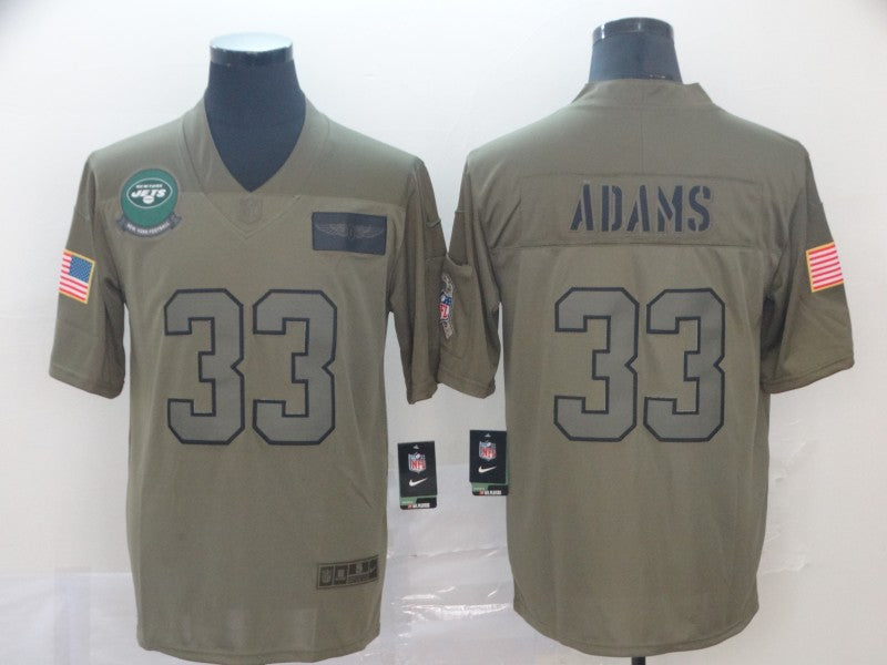 Men's New York Jets Jamal Adams #33 Brown Game Jerseys