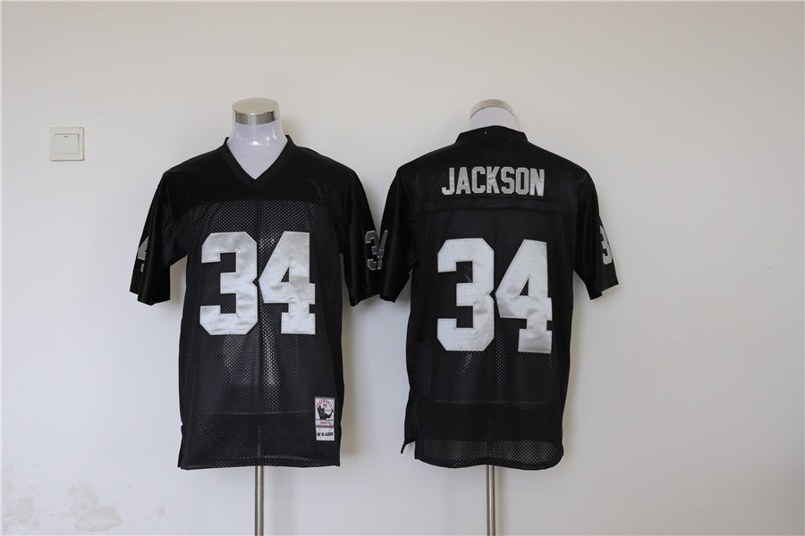 Men's Oakland Raiders Bo Jackson Mitchell & Ness Black Legacy Replica Jerseys