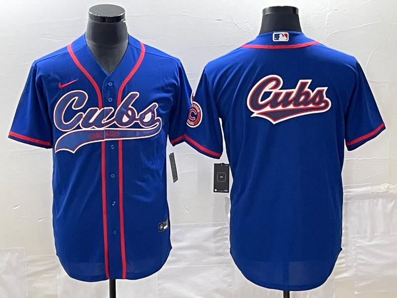 Men's Chicago Cubs Blue Replica Player Jerseys