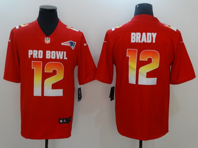 Men's New England Patriots Tom Brady #12 Red Game Player Jerseys