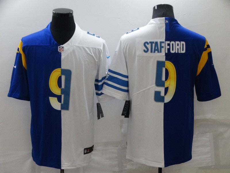 Men's Los Angeles Rams Matthew Stafford #9 Blue/White Game Jerseys