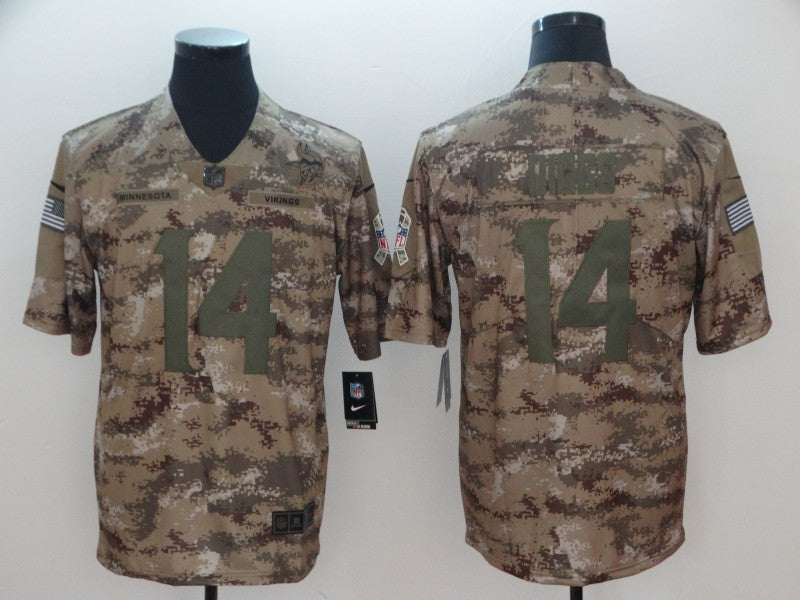 Men's Minnesota Vikings Stefon Diggs #14 Camouflage Game Jerseys