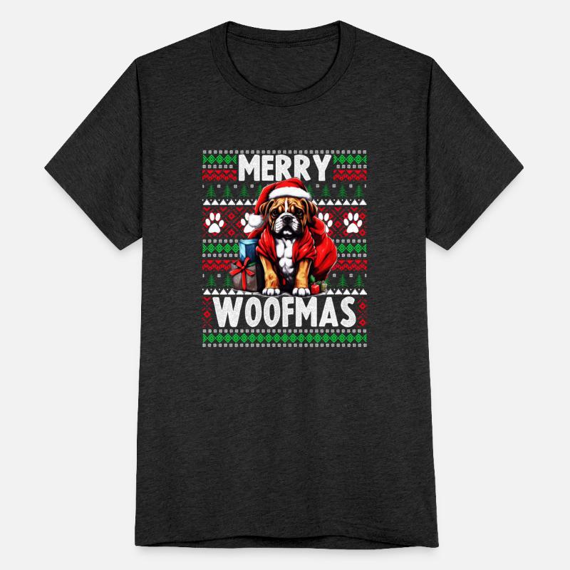 Family Matching Pajama Top - Ugly Christmas Dog Bo