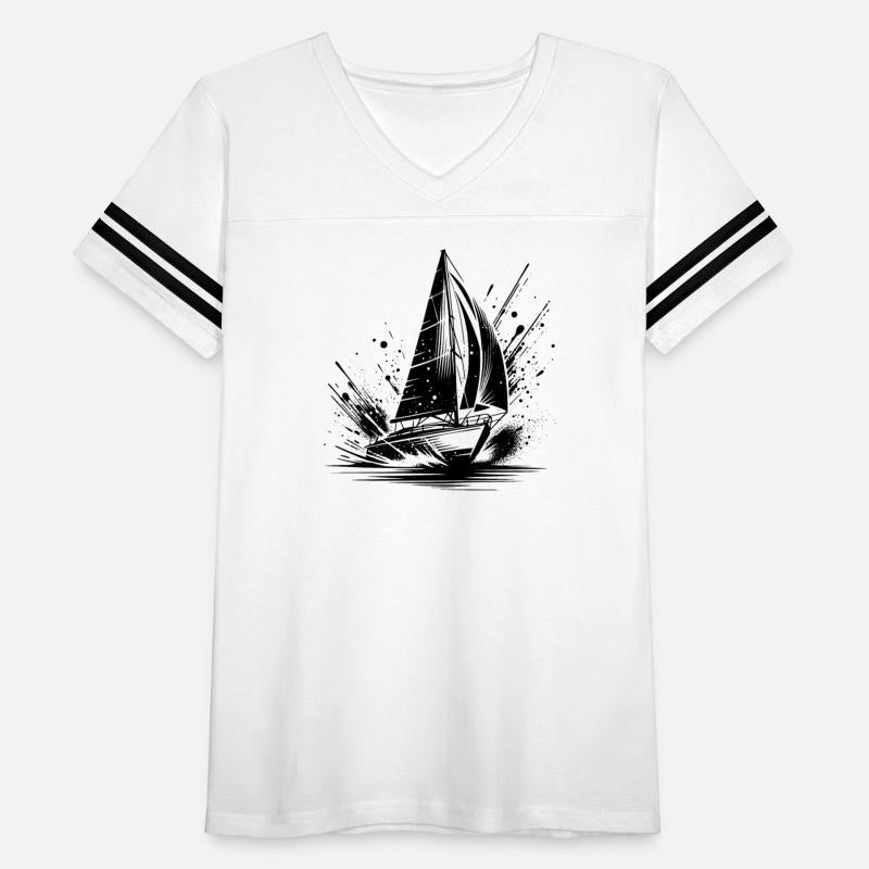 Fast Sailing Boat With Splash Waves