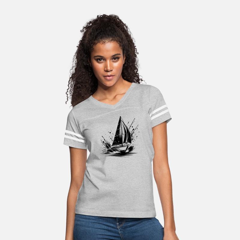 Fast Sailing Boat With Splash Waves