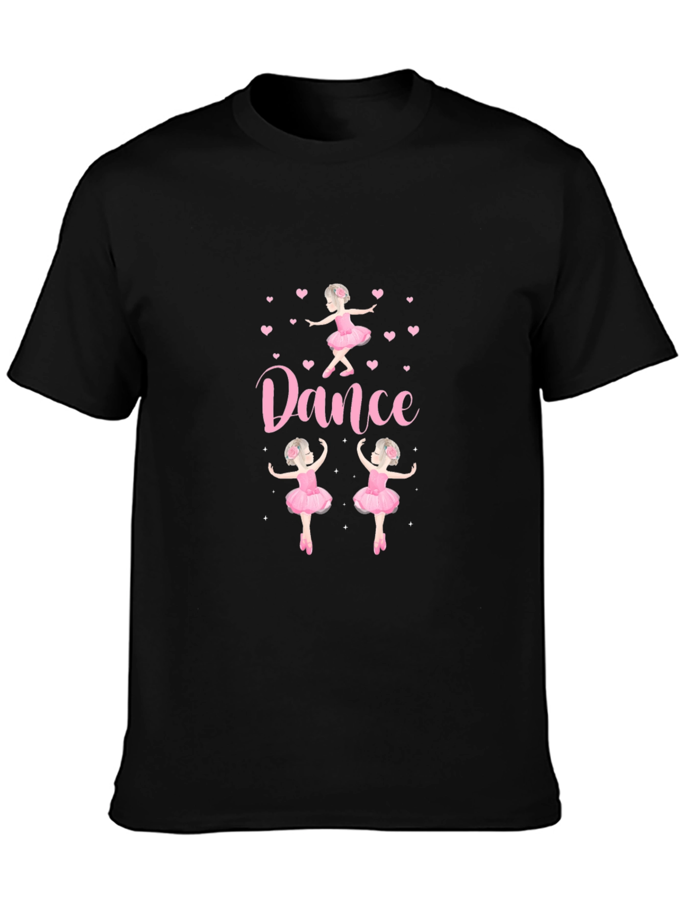 Dance Ballerina Graphic T-Shirt - Black