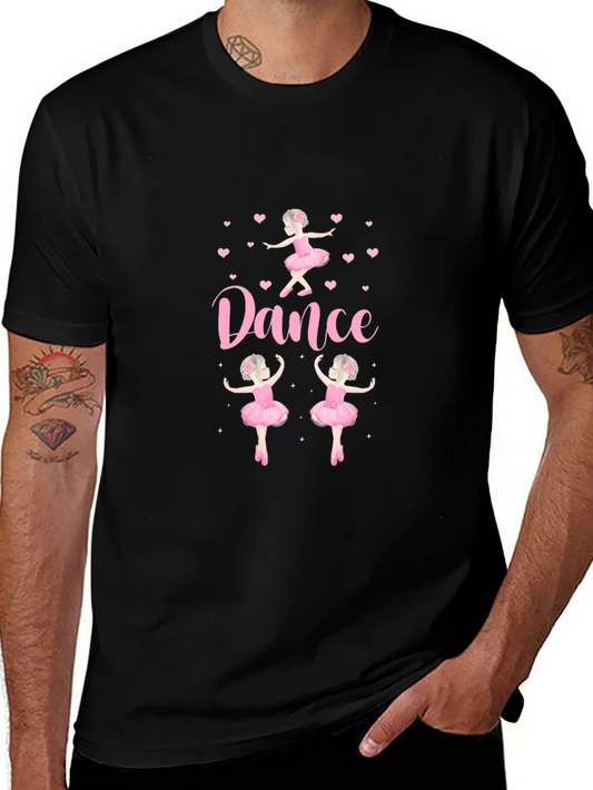 Dance Ballerina Graphic T-Shirt - Black