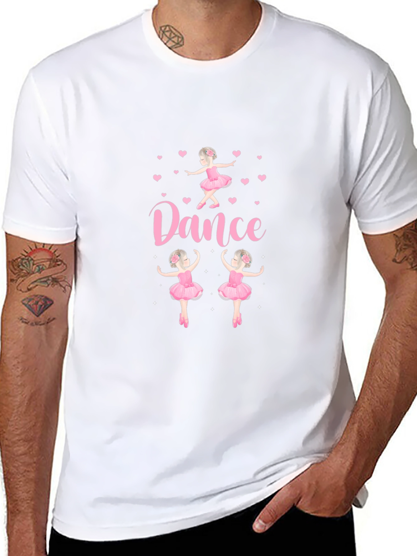 Dance Ballerina Graphic T-Shirt - Black