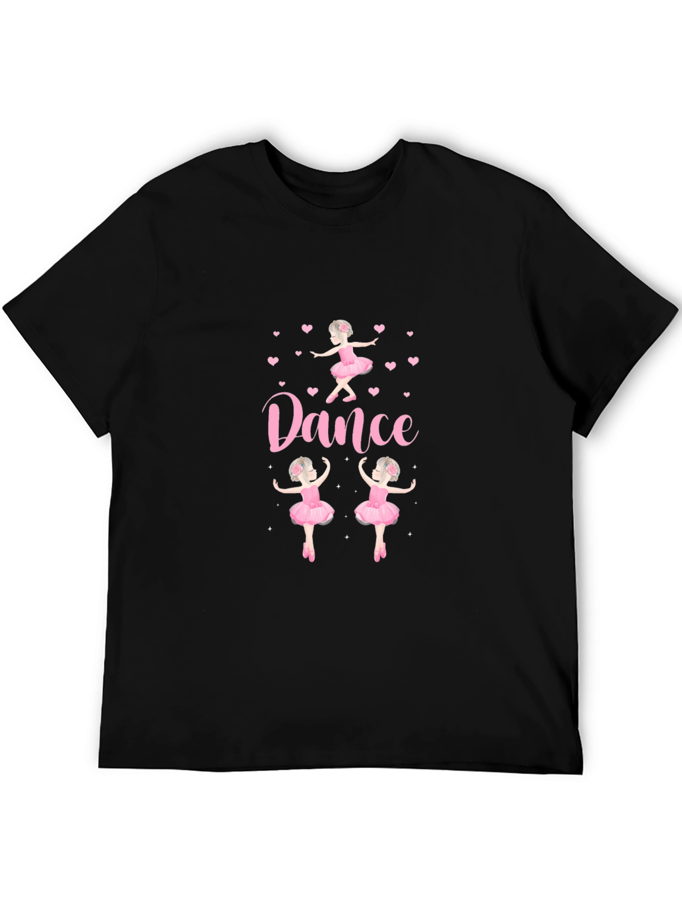 Dance Ballerina Graphic T-Shirt - Black