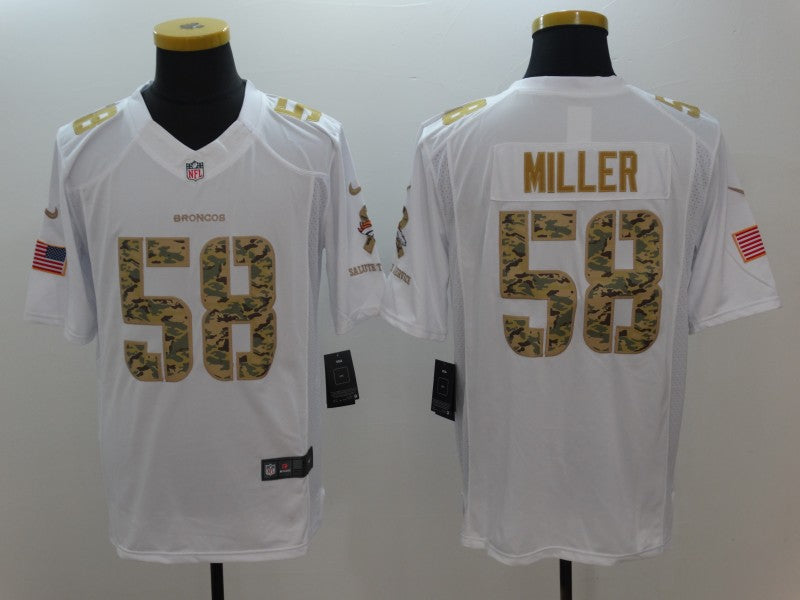Men's Denver Broncos Von Miller #58 White Game Player Jerseys