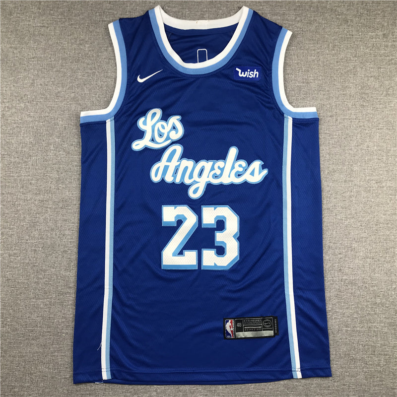 Men's Los Angeles Lakers LeBron James #23 Blue Swingman Jerseys