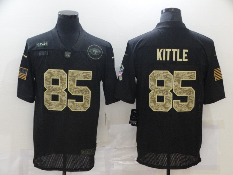 Men's San Francisco 49ers #85 George Kittle Black Alternate Game Player Jerseys