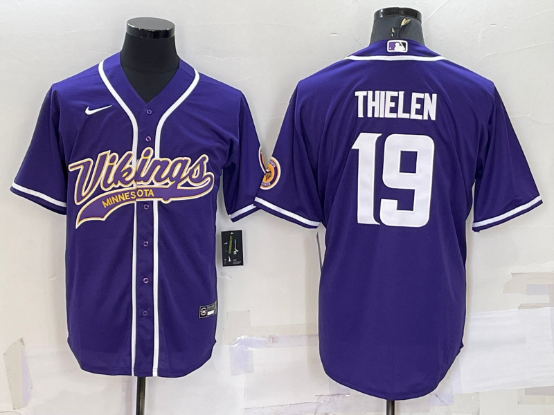 Men's Minnesota Vikings Adam Thielen #19 Purple Game Jerseys Joint Edition