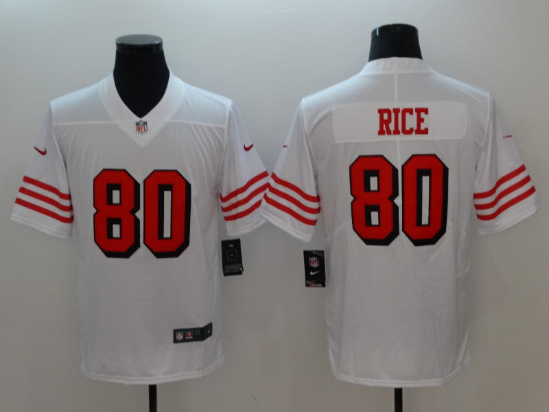 Men's San Francisco 49ers Jerry Rice #80 White Game Jerseys